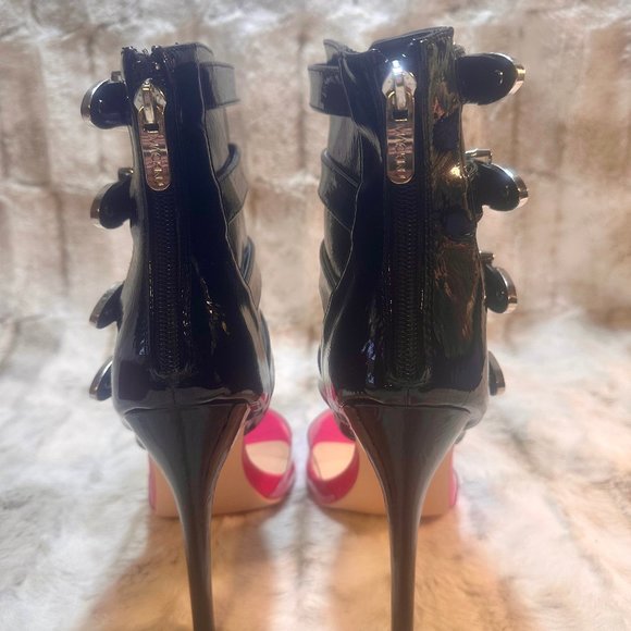 Mack J Western Inspired Buckle Multi Strap 5" High Heel - Picture 5 of 8